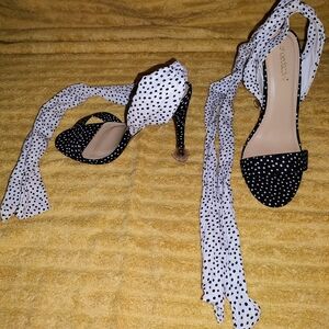 Polka Dot High Heel Sandals